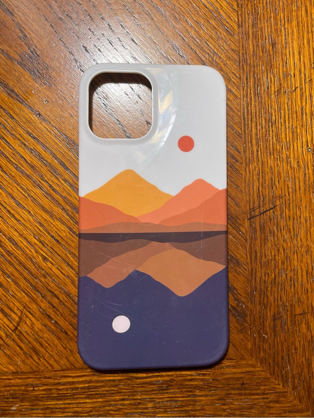 Casely iPhone 12 Max Opposites Attract Day & Night Colorblock Mountain Case